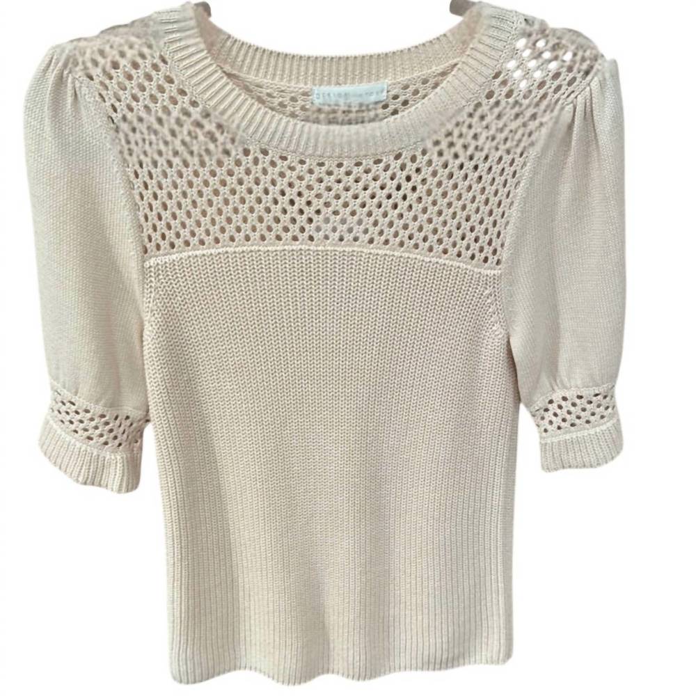 NEW DH NEW YORK women's puff sleeve sweater tee in ballet